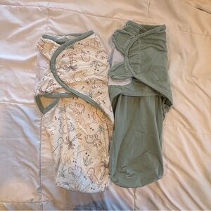 Lullaby Baby Velcro Swaddle Sacks, Size 0-3 Mo Dino Print